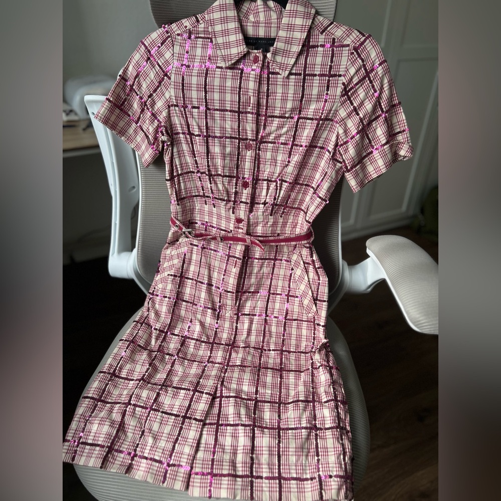 Marc By Marc Jacobs Pink Midi Sundress with Peter Pan Collar